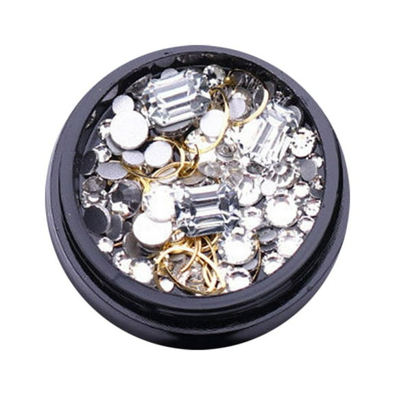UDIYO Glitter Rhinestone Geometric Alloy Nail Art 3D Decoration Manicure Beauty Tool