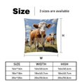thumbnail image 5 of Cattle Covers- Set of 2 Throw Pillows in Various Sizes (16x16, 18x18, 20x20 inches) with Stylish Patterns for Home Decor and Comfort - Pillow Inserts Included, 5 of 6