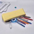 thumbnail image 5 of Naloa Yellow Gingham Print Leather Pencil Case - Portable Big Capacity Pencil Pouch Organizer Bag Stationery Bag for Work & Office Pencil Pen Case, 5 of 5