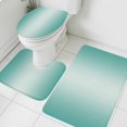 thumbnail image 3 of Turquoise Ombre Bath Mat 3 Piece Bathroom Rug Set, Modern Gradient Abstract Art Non Slip Bath Rug Contour Mat and Toilet Lid Cover, Absorbent Shower Mats Soft Bath Rugs and Mats Sets, 3 of 8