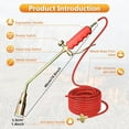 thumbnail image 5 of Propane Torch Weed Burner Kit, Dual Switch Ignition, 1,800,000 BTU, 3500°F Flame, 2m Hose & Gloves, for Weeding, Snow Melting, Roofing, Paint Removal (Nozzle Diameter: 1.2in), 5 of 7