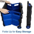 thumbnail image 3 of BAZIC Foldable Utility Cart Portable Rolling Folding Cart 16"x18"x15", w/ Lid Cover, 70 Lbs Capacity, 3-Pack, 3 of 7