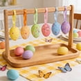 thumbnail image 4 of BotaniNest 6 Easter Egg Hangings Foam Easter Decorations Colorful Ribbon Hangings Printed Easter Eggs Suitable For Holiday Decorations Light Easter Party Decorations Trees Walls, 4 of 7