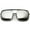Black Silver / Silver Mirror, variant on Oversize Flat Top Aviator Sunglasses Thin Metal Arms Square Lens 60mm (Black Silver / Silver Mirror)