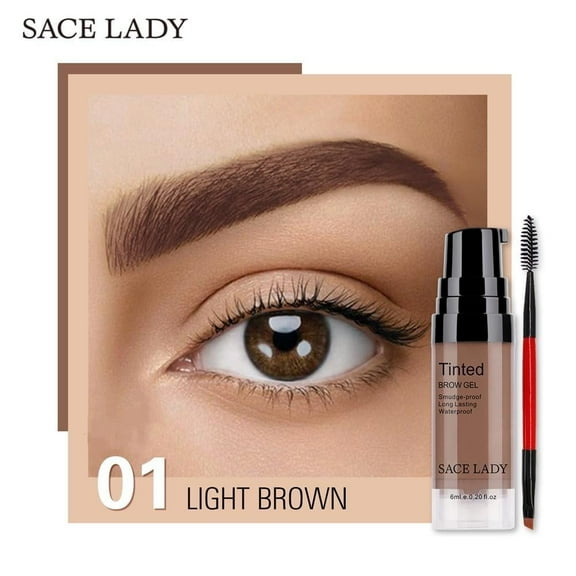 SACE LADY 3D Eyebrow Gel Long Lasting 24 Hours Waterproof Smudge-proof Brow Cream Makeup Kit 0.2Fl Oz