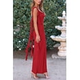 thumbnail image 3 of Vestido PRETTYGARDEN 2025 Maxi Rojo sin Mangas con Volantes Talle S, 3 of 8