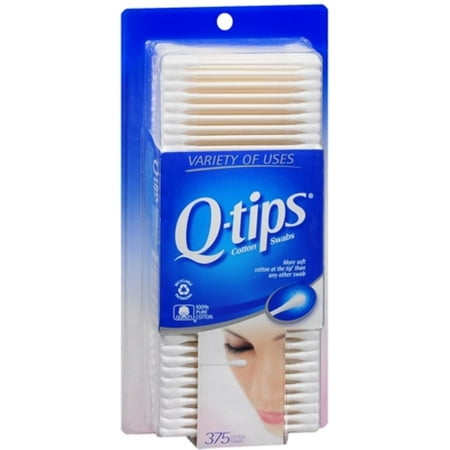 Q-tips Swabs 375 Each (Pack of 3)
