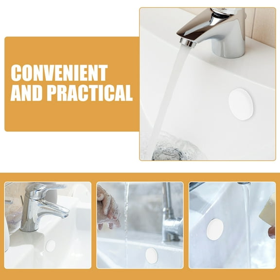 RENACLIPY 10Pcs Bathroom Washbasin Overflow Cover White Plastic Versatile Drain Stopper