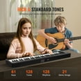 thumbnail image 3 of VEVOR 61 Key Folding Keyboard Piano Portable Foldable Piano Bluetooth MIDI Black, 3 of 9