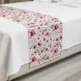 thumbnail image 2 of Floral Vintage Bed Runner, Composition of Burgeoning Florets and Leaves, Decorative Accent Bedding Scarf for Hotels Homes and Guestrooms, Queen, Multicolor, by Ambesonne, 2 of 2