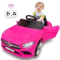 thumbnail image 7 of Bopilon Kids Electric Ride on Car with Remote Control, 12V Licensed Mercedes Benz Kids Car Battery Powered Electric Vehicles Toy Car, Adjustable Speed, Safety Belt, Music&LED Lights(Pink), 7 of 7