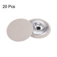 thumbnail image 3 of Uxcell 20pcs 40L Fabric Cloth Covered Button 25mm Metal Shank Round Sewing Buttons for Suits Dress Blouses, Beige, 3 of 5