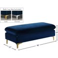thumbnail image 5 of Meridian Furniture Naomi Navy Velvet Ottoman, 5 of 5