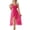 X339-Hot Pink, variant on Censtreet Nightgowns for Women Sleeveless Sleepwear Wide Strap Sleep Shirt Pleated Tank Sleepshirt