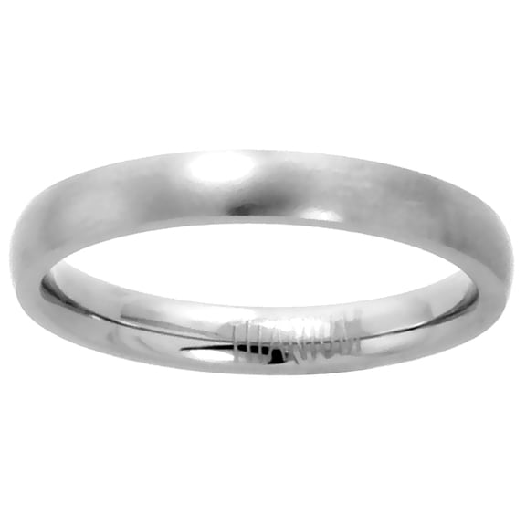 Plain Titanium Ring 5mm Wedding Band for Men Brushed Finish Comfort Fit size 8.5