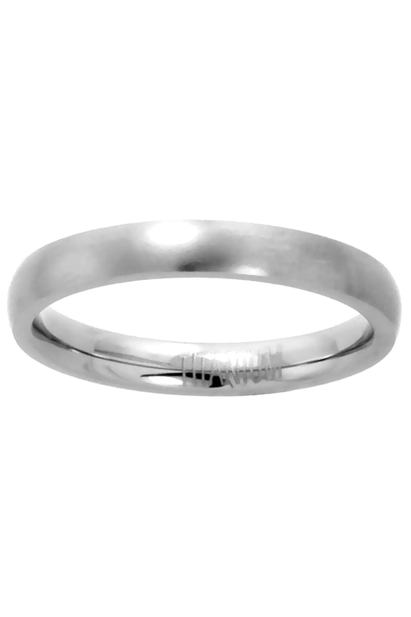 Plain Titanium Ring 5mm Wedding Band for Men Brushed Finish Comfort Fit size 8.5