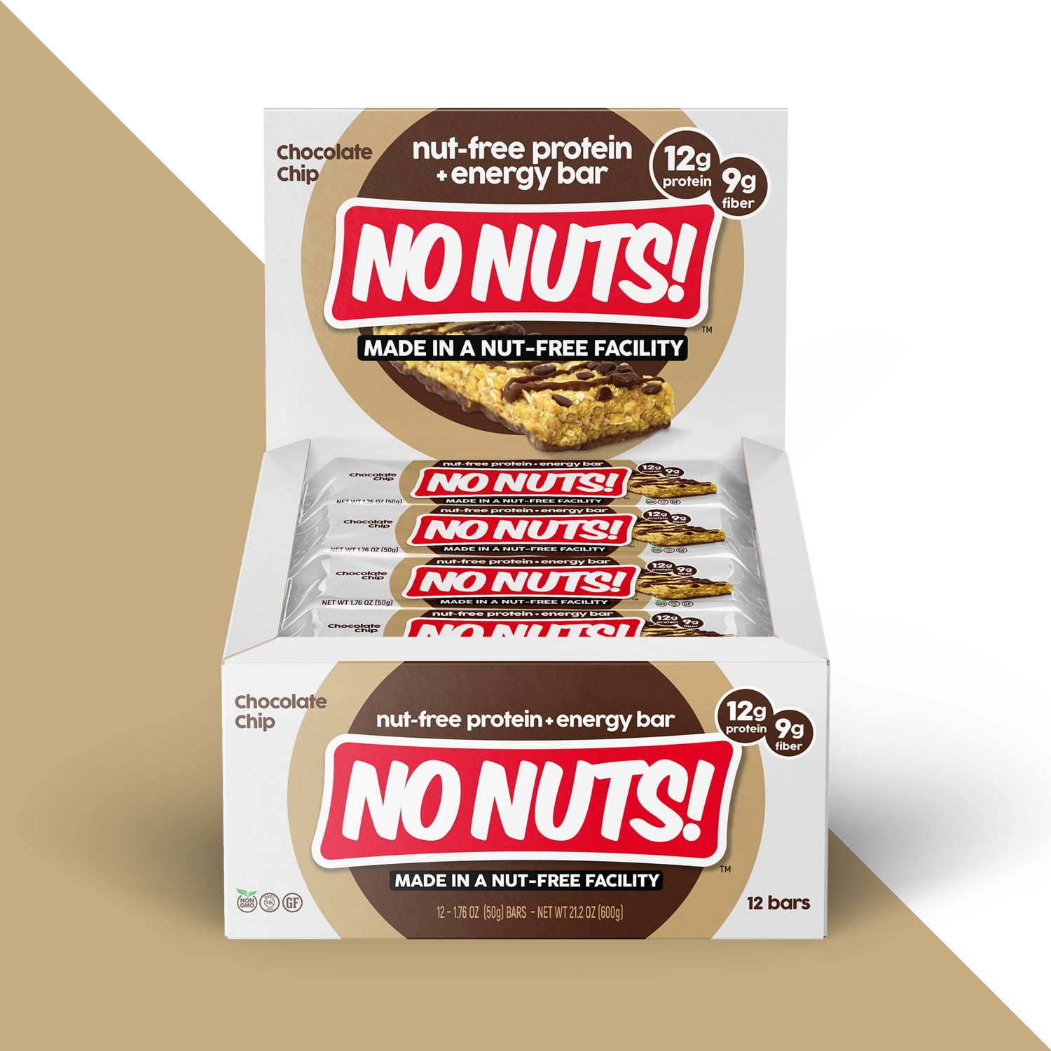 No Nuts! Chocolate Chip Protein Snack Bars 100% Nut Free Dairy Free Protein Bars
