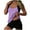 Purple, variant on Busydd Womens Tankini Bathing Suits Built in Bra Summer Beach Solid Color Bathing Suit for Women Round Neck Pad Tank Tops and Boyshorts Two Piece Swimsuit for Women L