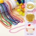 thumbnail image 3 of Uxcell 24 Pcs Mardi Gras Beads Necklaces, 6mm 33" Carnival Beaded Necklaces, Round Bulk Party Beads Necklace Costume Supplies for Christmas Event Party Favors Decorations, Gold, 3 of 6