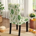 thumbnail image 5 of TSOVTHRID Green Shamrock Leaf Print Tablecloth Stretch Dining Chair Slipcovers Removable Table Cloth Chair Dustproof Cover Furniture Protector for Kitchen St. Patrick's Day Decor, 7 Pcs, 5 of 6