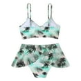 thumbnail image 4 of Gerichy Toddler Girl Swimsuit,Girls Bathing Suit Kids Child Girls 3 Piece Swimsuits Bathing Suit Bikini Tops Underpants Print Skirt Swimwear Set, 4 of 8