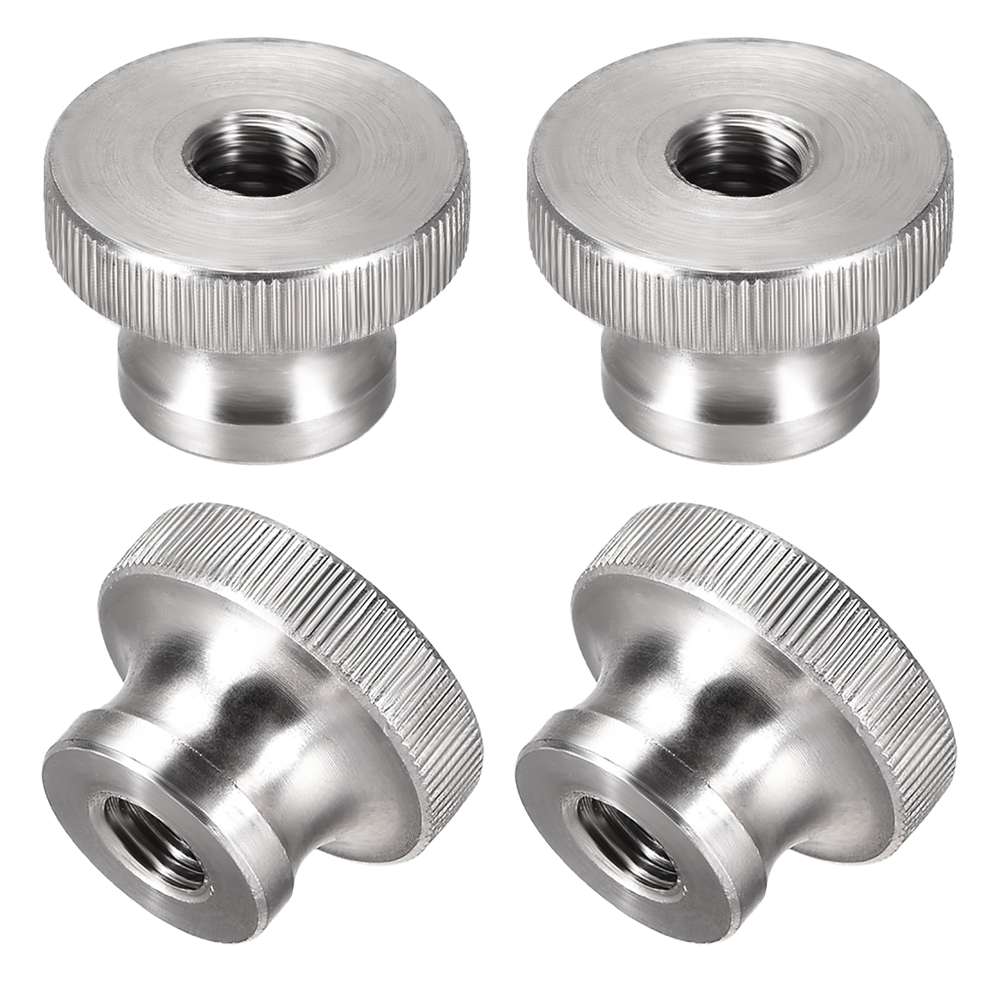 Knurled Thumb Nuts M8 Round Knobs with 304 Stainless Steel 4Pcs