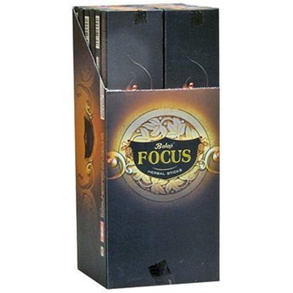 Balaji Agarbathi Focus Herbal Incense Sticks - 12 x 15 Stick Package