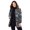 Black Patchwork, variant on Women's Plus Size Reversible Quilted Jacket