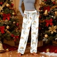 thumbnail image 2 of Women Wide-Leg Cute Rainbow Pajama Pants With Pockets Flannel Fleece 2025 Warm Cozy Sleepwear Soft Home Loungewear Relaxed Fit Fall Winter Casual Fuzzy Bottoms, 2 of 8