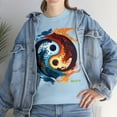 thumbnail image 6 of Unisex Heavy Cotton T-Shirt Colorful Yin Yang Symbol by Joel Lovett 001, 6 of 6