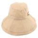 thumbnail image 4 of Sombrero de pescador con protección solar para mujer, color liso, con ala ancha, ideal para pesca al aire libre en verano y senderismo (beige)., 4 of 6