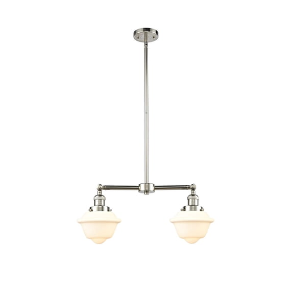 Innovations 2-LT LED Small Oxford 24" Chandelier - Polished Nickel - 209-PN-G531-LED