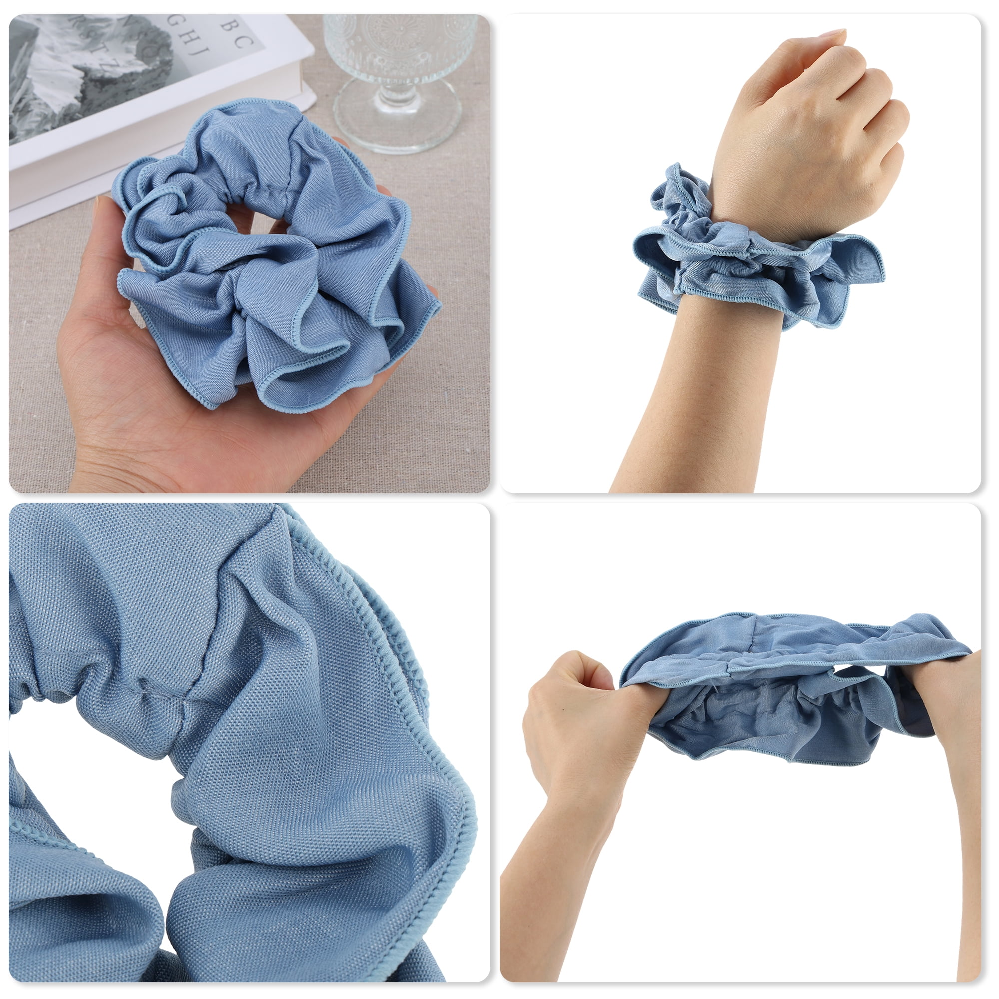 Unique Bargains Denim Hair Ties All Occasions Hair Types 1 Pc Light Blue