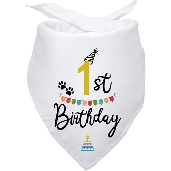 Dog Birthday Bandana Dog Birthday Party Supplies Pet Dog Lover Gifts Happy Birthday Dog Triangle Scarf for Pet Dog Puppy 1st Birthday Party Decoration