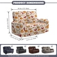 thumbnail image 3 of Xoenoiee Cardinal Mushroom Pumpkin Maple Leaves Print Stretch Recliner Loveseat Cover, Elastic Sofa Slipcover Soft Fitted 2 Seats Couch with Pockets Washable Furniture Protector, 3 of 6