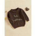 thumbnail image 3 of Suealasg Infant Boys Sweater Long Sleeve Letter Embroidery Jumper Tops 3M 6M 9M 12M 18M Baby Spring Fall Warm Knitwear, 3 of 7