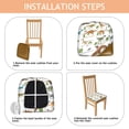 thumbnail image 4 of Alphabet Dinosaur Names Chart Pattern Seat Covers for Dining Room Chairs Set Of 4,Stretch Printed Washable Chair Seat Cover with Elastic Ties and Button,Removable Waterproof Couch Cushion Covers, 4 of 6