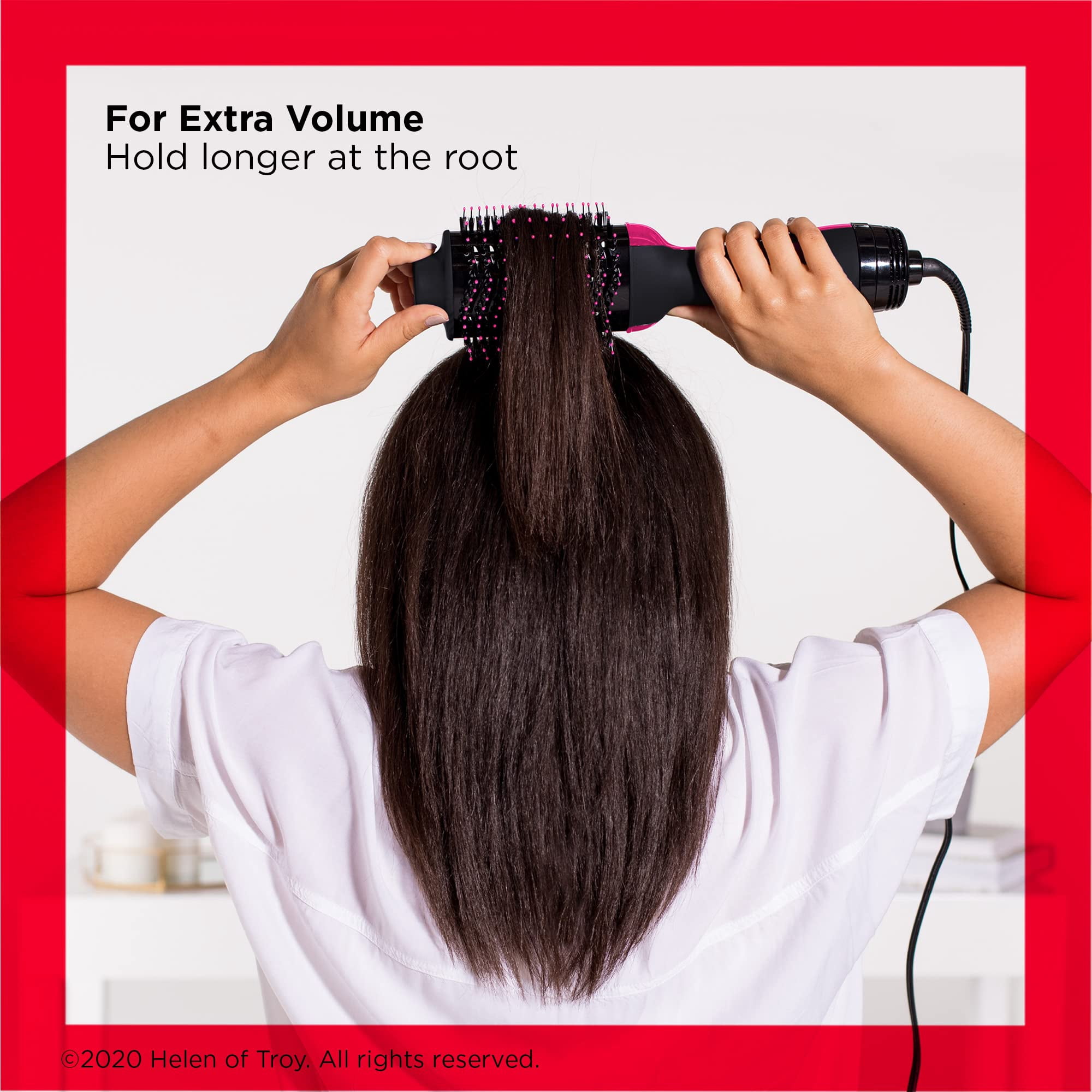 REVLON 3 Heat 2 Speed Pro Collection One-Step Hair Dryer And Volumizer Hot Air Brush 4.25inch Barrel, Black