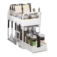 thumbnail image 3 of Multifunctional Kitchen Rack Pull-Out Spice Rack Double-Layer Cabinet Storage Rack White, 3 of 6