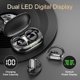 thumbnail image 2 of Bluetooth Headphones Wireless Earbuds 56hrs Playtime Wireless Charging Case Digital Display Sports Ear buds with Earhook Premium Deep Bass IPX5 Waterproof Over-Ear Earphones for TV Phone Laptop Black, 2 of 5