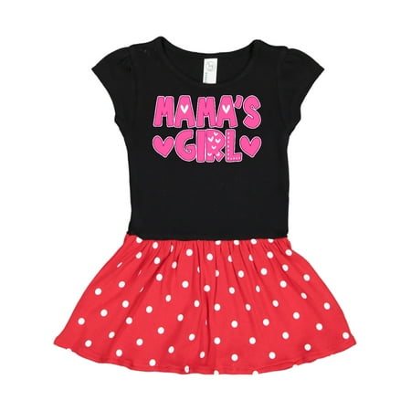 

Inktastic Mama s Girl Pink with Hearts Gift Toddler Girl Dress