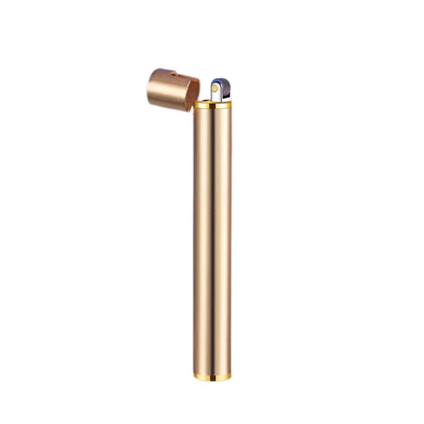 Máquina De Encendido Encendedor de metal con forma de rueda de arena y cilindro pequeño, llama abierta, ajustable, 1 unidad Yulucky