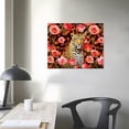thumbnail image 4 of Shiartex Leopard Print Roses Maximalism Canvas Wall Art Print Home Decor Living Room Bedroom Office Wall Decor 20x16in, 4 of 6