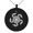 Black, variant on Stainless Steel Greek Mythology Hydra Engraved Small Medallion Circle Charm Pendant Necklace