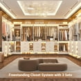 thumbnail image 5 of Homieasy Closet System with 6 Drawers, 4 Hanging Rods & Corner Tower, Corner Closet System with Hanging, 92.6" L-Shaped Walk-In Wardrobe Organizer, 2000+ lbs Capacity, Set of 3, White, 5 of 8