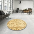 thumbnail image 4 of Ahgly Company Machine Washable Indoor Square Abstract Yellow Area Rugs, 7' Square, 4 of 7