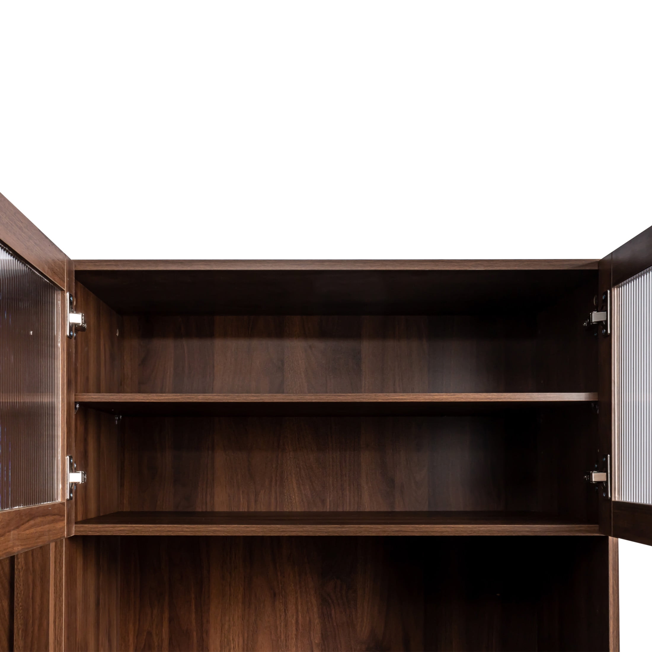 Noble House Junton 70.9" Farmhouse Pantry Cabinet with Doors, Pull-Out Multi-Tier Shelves, Wooden Storage Shelf, Walnut