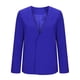 thumbnail image 4 of Blazer de moda para mujer, blusas de color liso, manga larga, cuello en V, chaqueta de traje informal, blusa de poliéster para mujer, 4 of 6