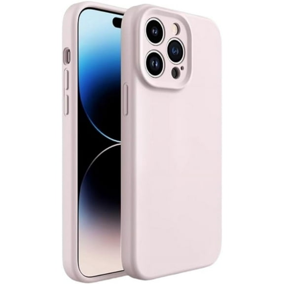 Compatible with iPhone Case,[ Drop & Camera Lens Protection] Soft Liquid Silicone [Microfiber Lining] Shockproof Cover Phone Case (Pink,iPhone 14)