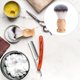 thumbnail image 4 of FELTECHELECTR Cepillo de afeitar para hombres con cerdas de nailon sintético y mango de madera natural, ideal para bigote, barba y cuidado facial., 4 of 7